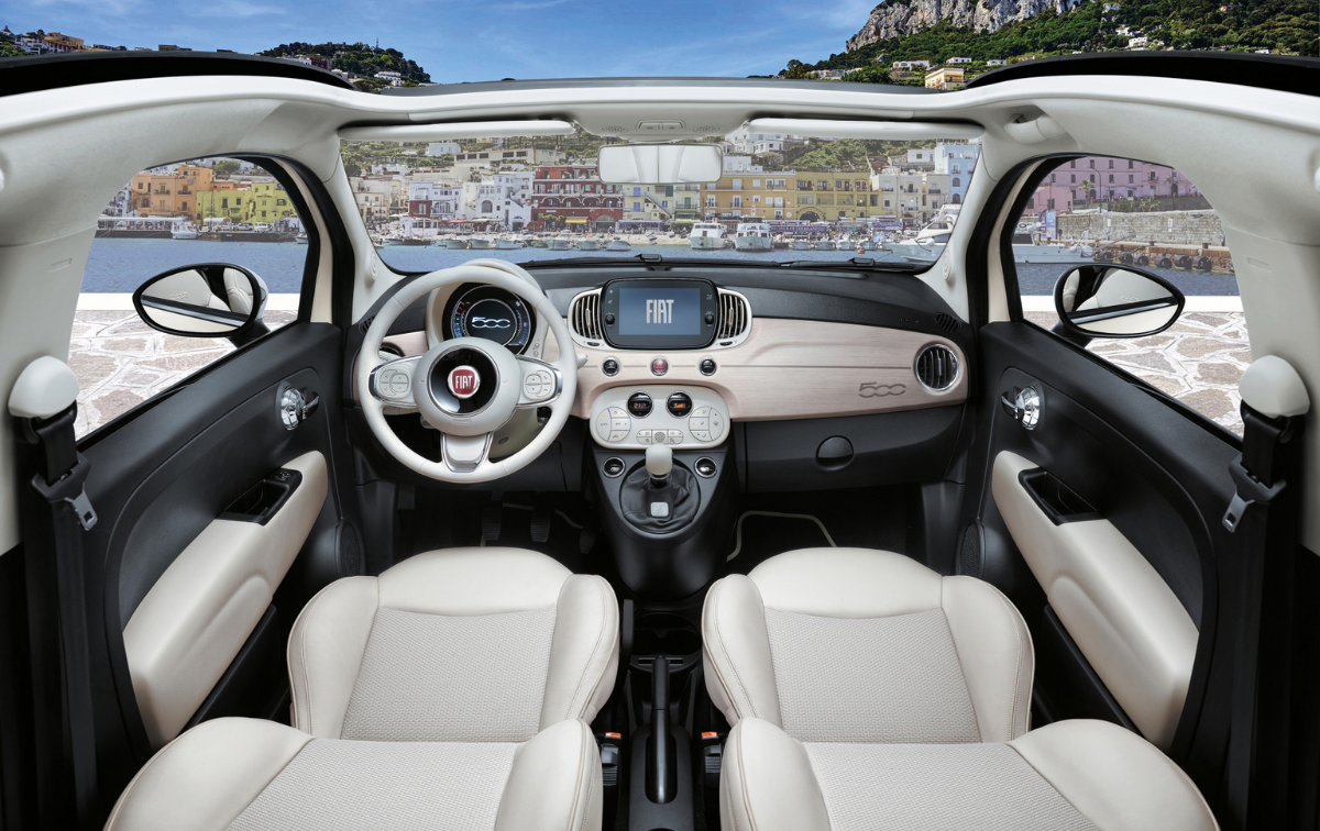 fiat 500x bianca interni